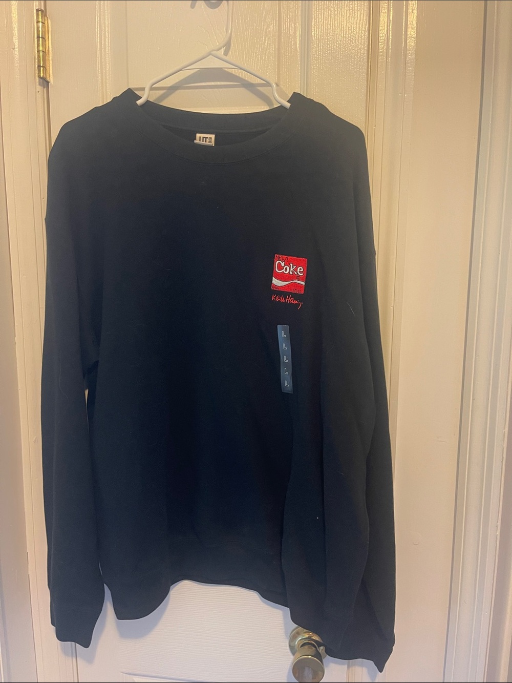 Coke Black Crewneck Sweatshirt with Chest Logo